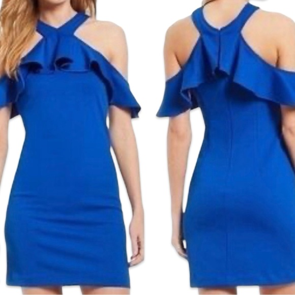 EUC Trina Trina Turk Jurnee Cold Shoulder Dress - Picture 5 of 13